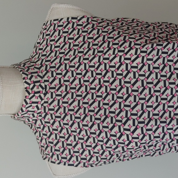 Tyler Boe sleeveless tunic, mock neck geo print, sz XS, new - Picture 2 of 14